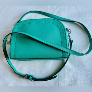 MARC JACOBS Playback Dome Crossbody Bag | Saffiano Coquette Teal Mini Purse NWOT